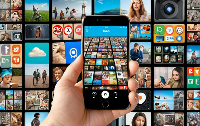 A modern individual using a smartphone to access various media platforms, illustrating the integration of media into daily life.