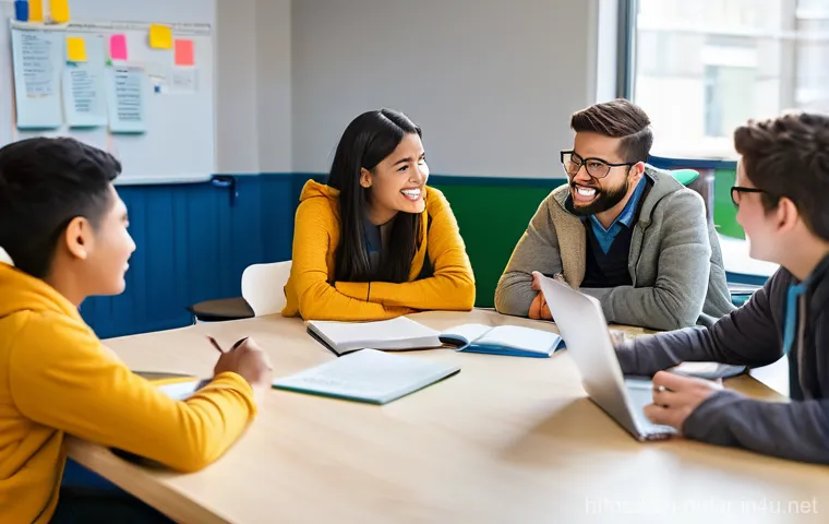 미디어기술사 스터디 그룹 추천 - **Prompt 2: Professional Networking and Project Discussion**
"A vibrant scene unfolds at a moder... 미디어기술사 스터디 그룹 추천 - **Prompt 2: Professional Networking and Project Discussion**
"A vibrant scene unfolds at a moder...